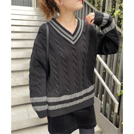 Oldderby Knitwear】別注クリケットロングスリーブプルオーバー 