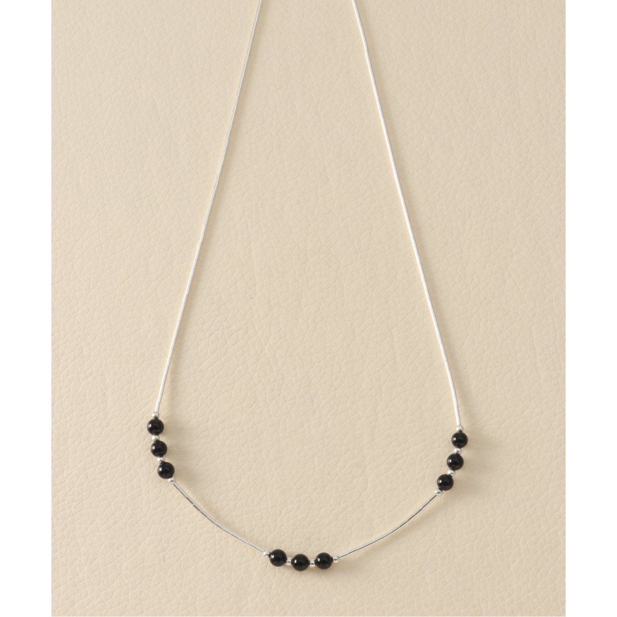 【Harpo/アルポ】 Liquid silver and onyx beads ネックレス