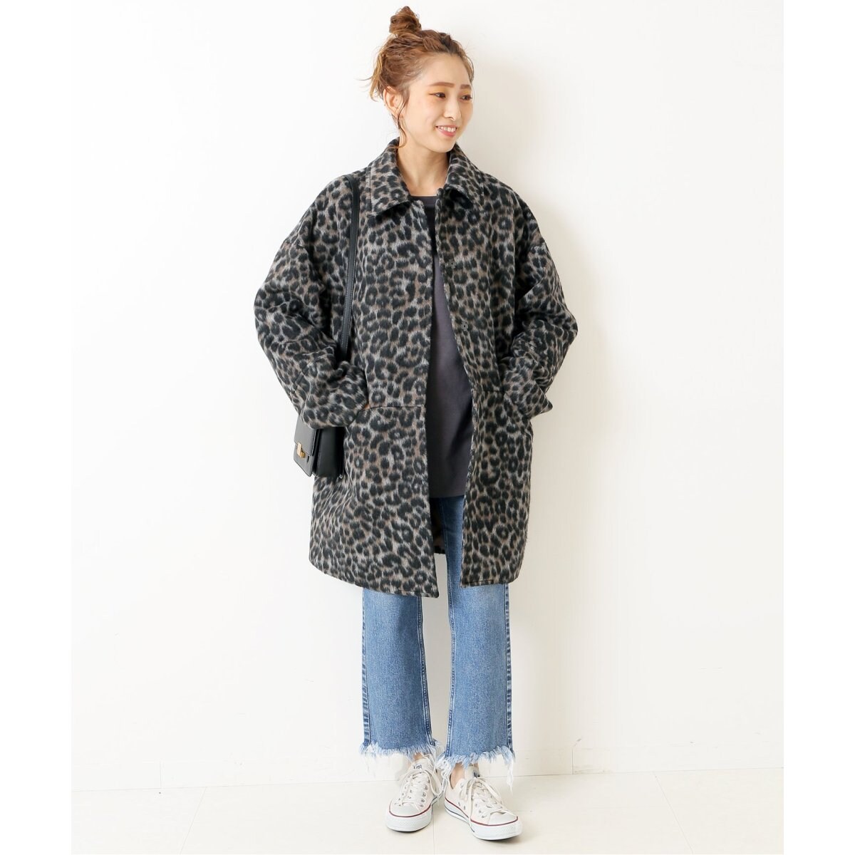 レオパードシャギーバルカラーコート | スピック＆スパン(Spick and