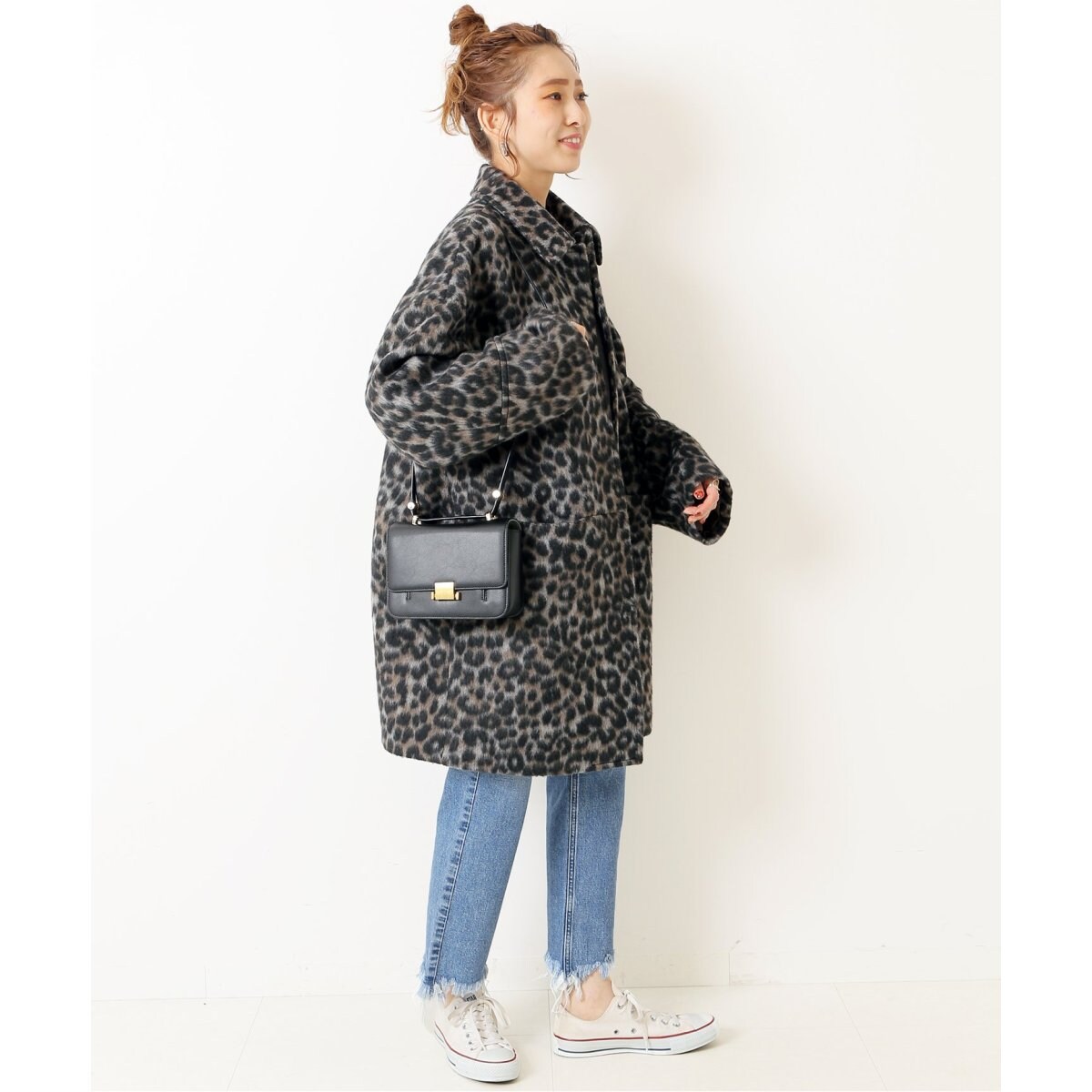 限定価格 スピックアンドスパン ♡ レオパードシャギーバル カラーコート Spick & Span（スピックアンドスパン）の「レオパードシャギーバル