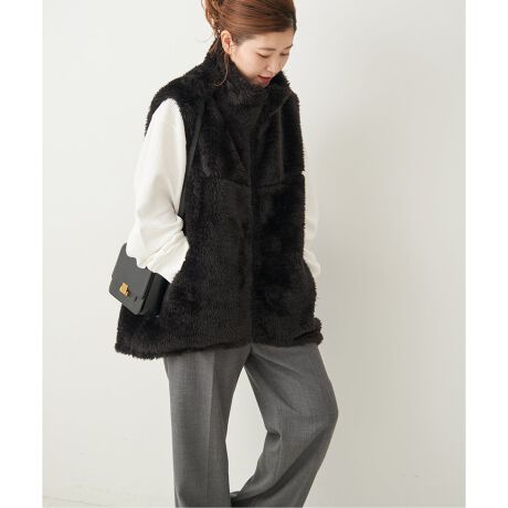 Spick and Span ライトボアジップベスト ブラック 38 SUNNY SPORTS 