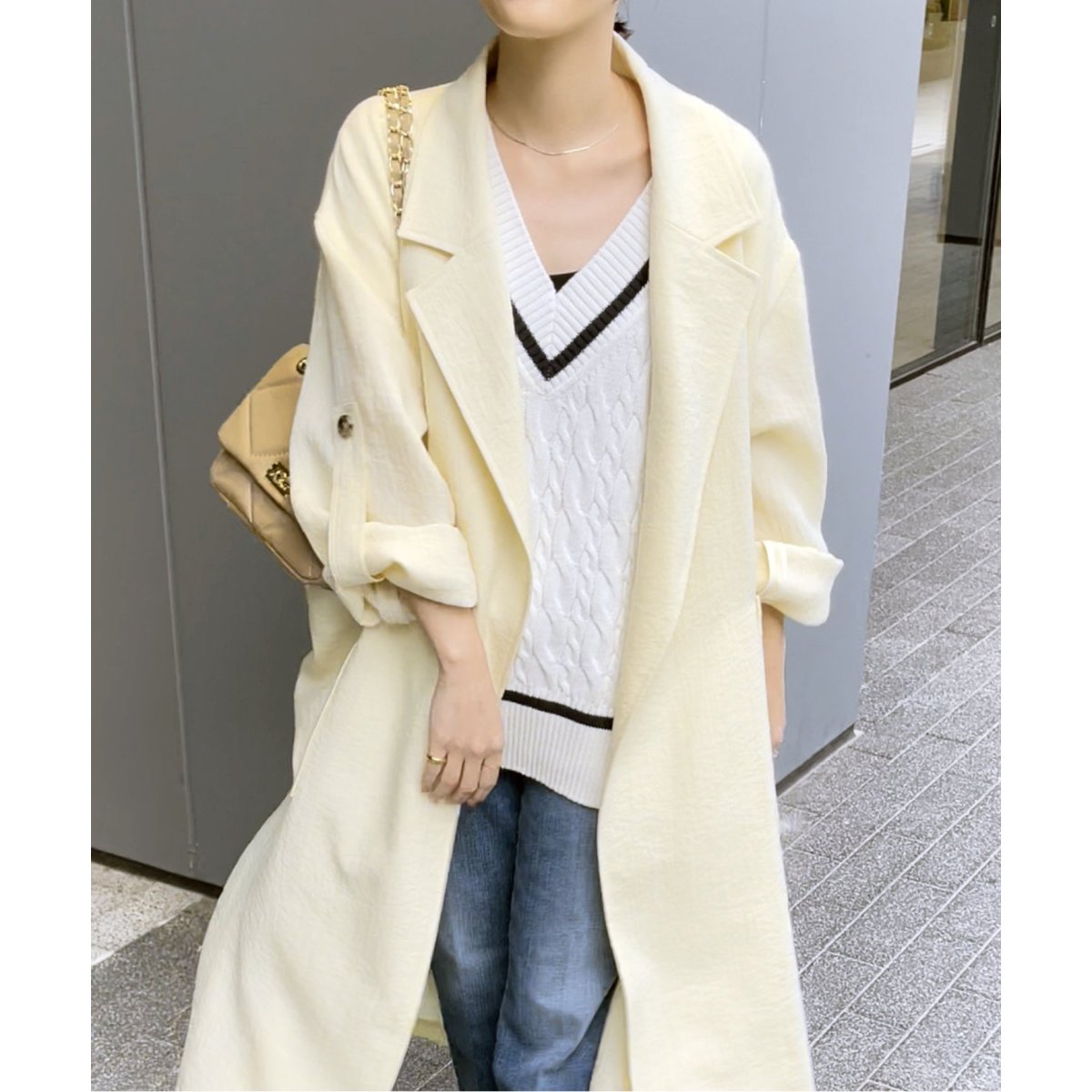 Spick and Span　ビッグカラーガウンコート　サイズ38 ベージュ セール】ビッグカラーガウンコート（その他アウター）｜Spick