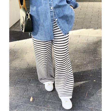 ボーダークロッシェパンツ | スピック＆スパン(Spick and Span 