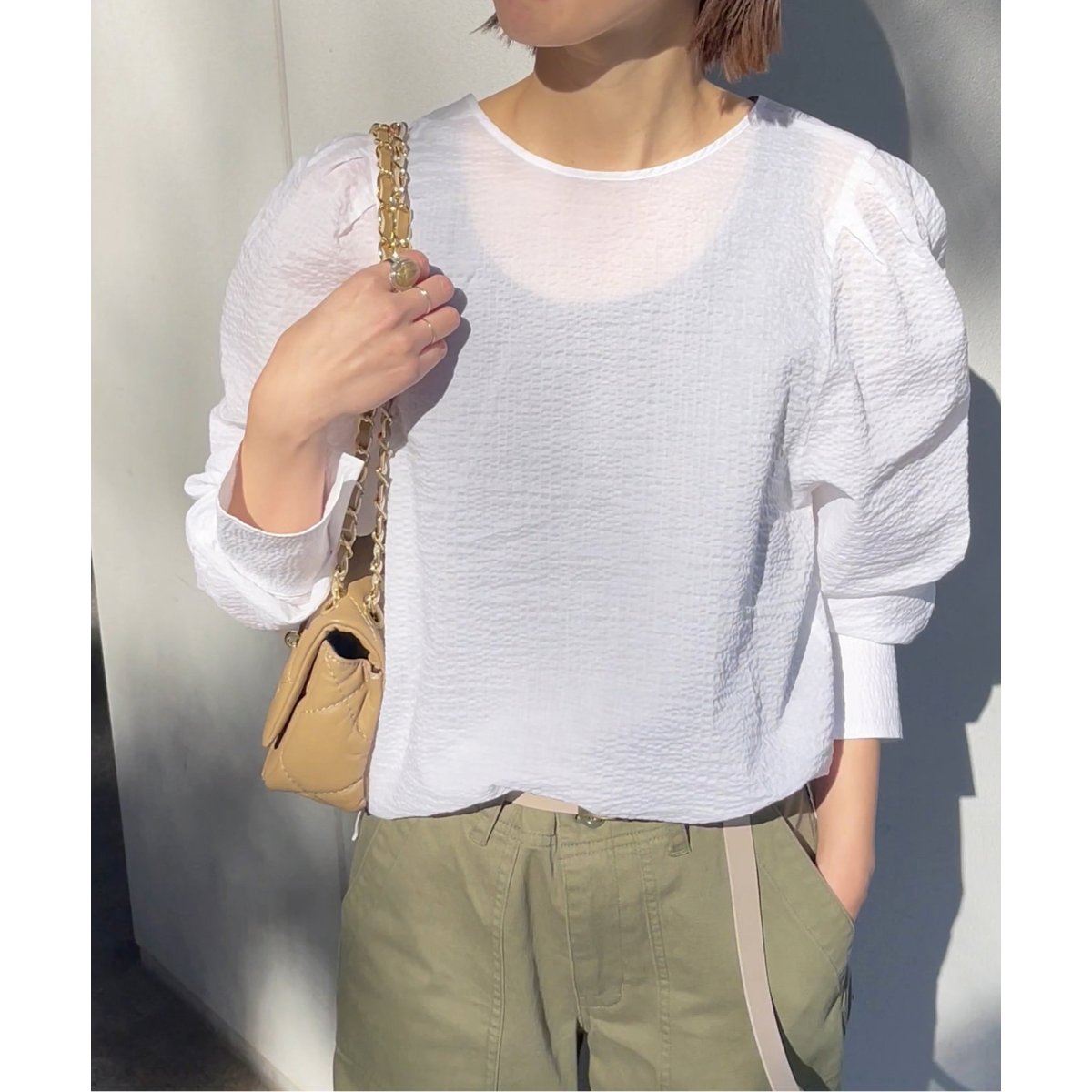 Spick &amp; Span - spick&amp;span ギャザースリーブ2WAYブラウス Spick & Span（スピックアンドスパン）の「ギャザースリーブ