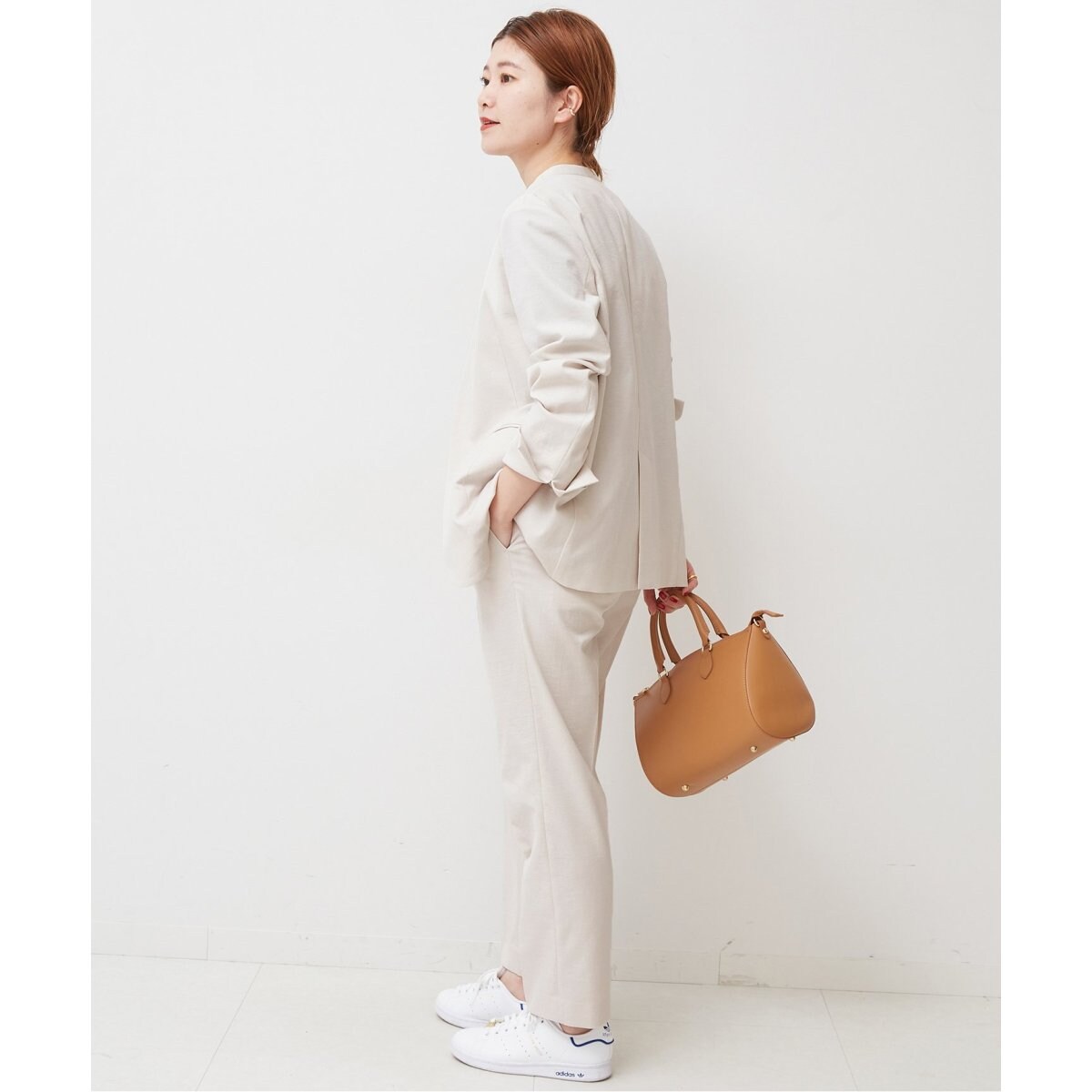 Spick and Span リネンSTR ノーカラージャケット ノーカラージャケット ジャケット/アウター レディース 超安い