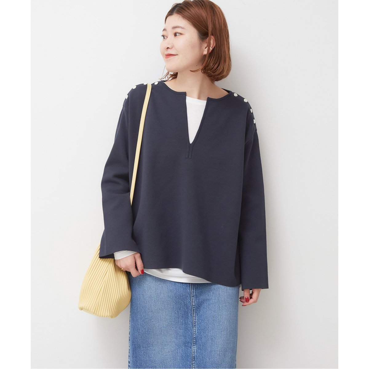 ミラノリブメタルボタンプルオーバー | スピック＆スパン(Spick and