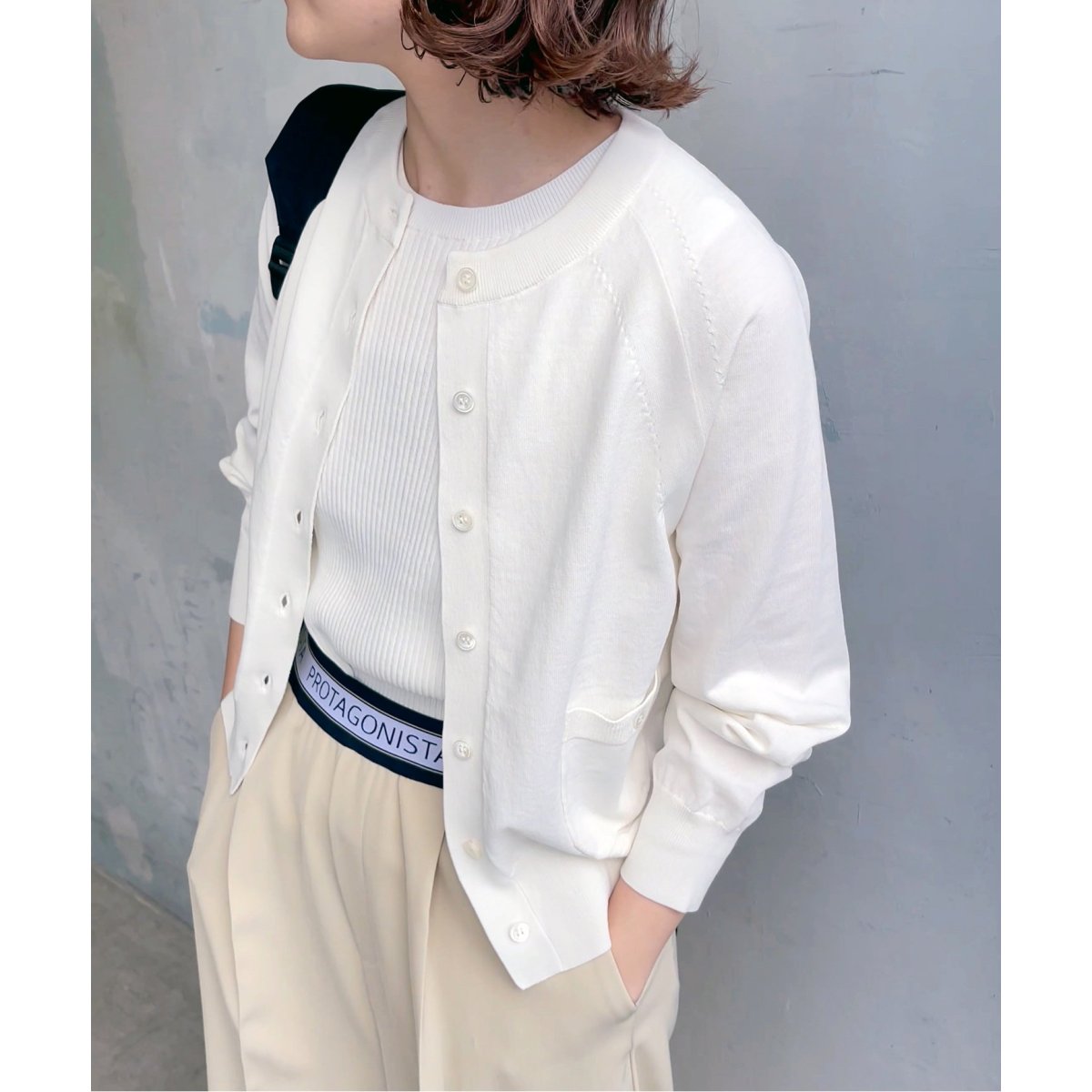 ICECOTTON クルーネックカーディガン | スピック＆スパン(Spick