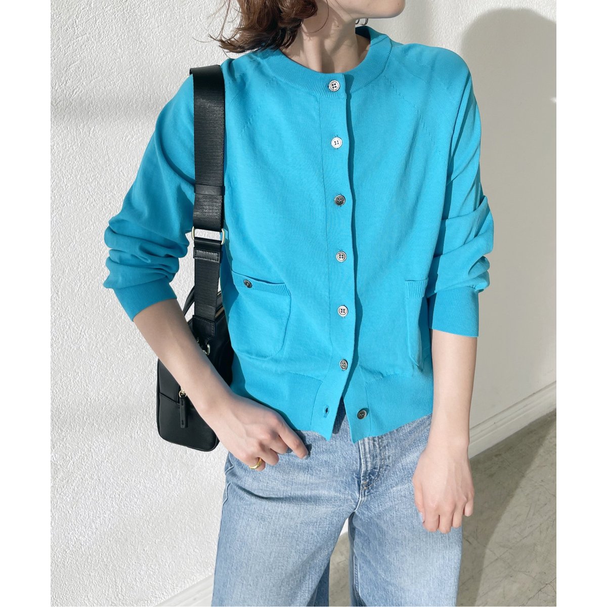 Spick & Span ICECOTTON クルーネックカーディガン ICECOTTON クルーネックカーディガン | スピック＆スパン(Spick