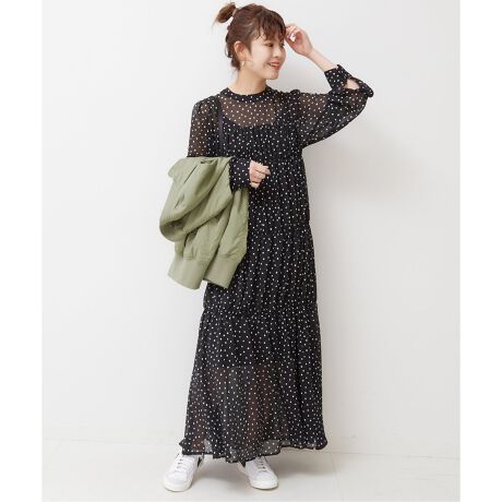 シアードットギャザーティアードワンピース | スピック＆スパン(Spick  