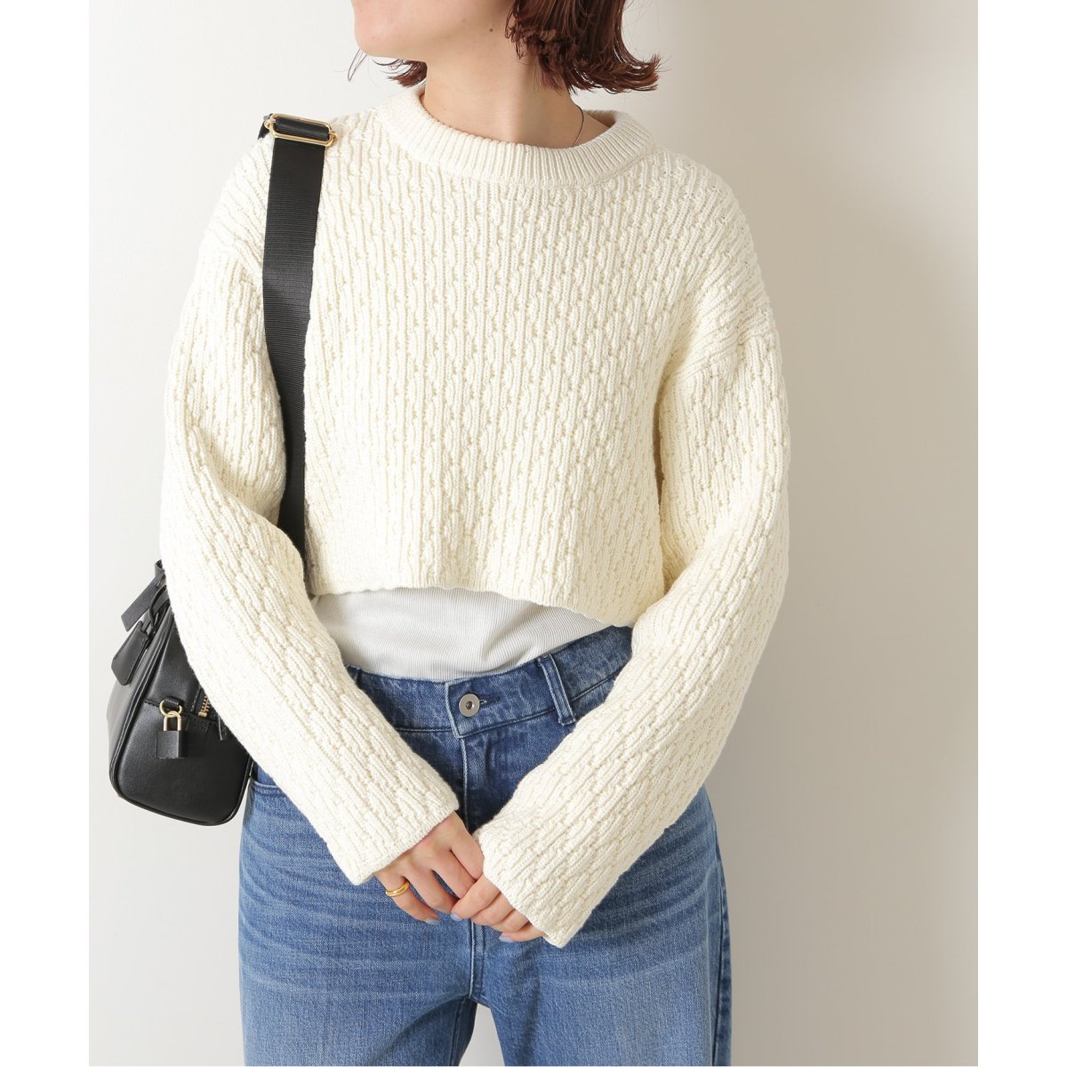 スピックスパン♡ケーブルニット Spick & Span（スピックアンドスパン）の「クロップドケーブルニット