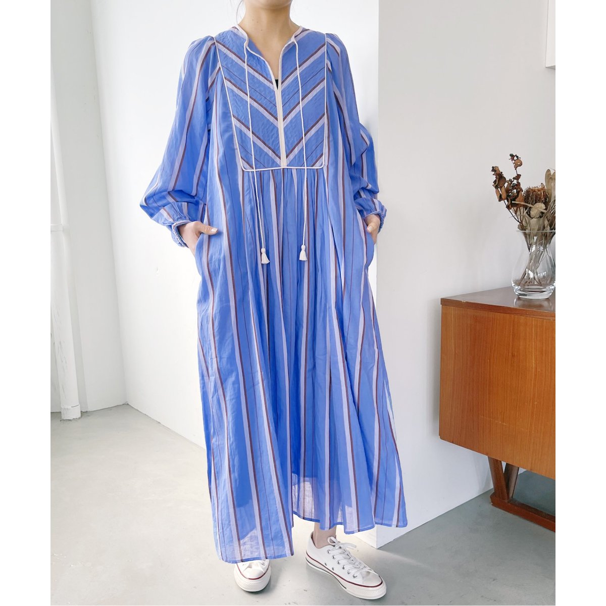 ne Quittez pas / ヌキテパ】COTTON VOILE STRIPE DRESS | スピック