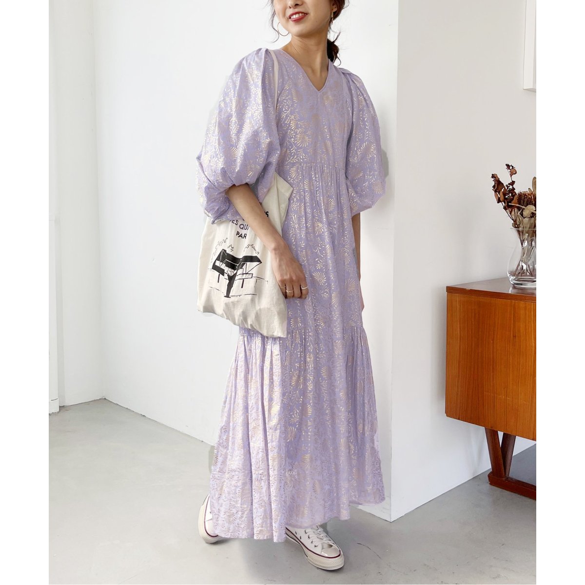 ne Quittez pas / ヌキテパ】COTTON VOILE FLOWER PRINT | スピック ne Quittez pas / ヌキテパ】COTTON VOILE FLOWER PRINT | スピック