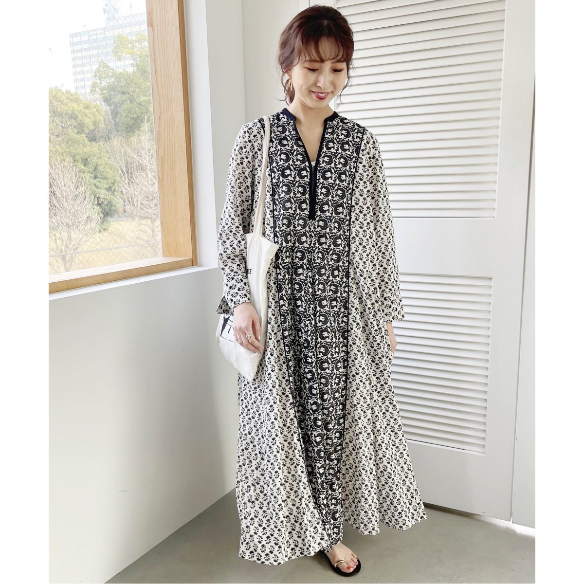 ne Quittez pas / ヌキテパ】COTTON JQD COMBI DRESS | スピック