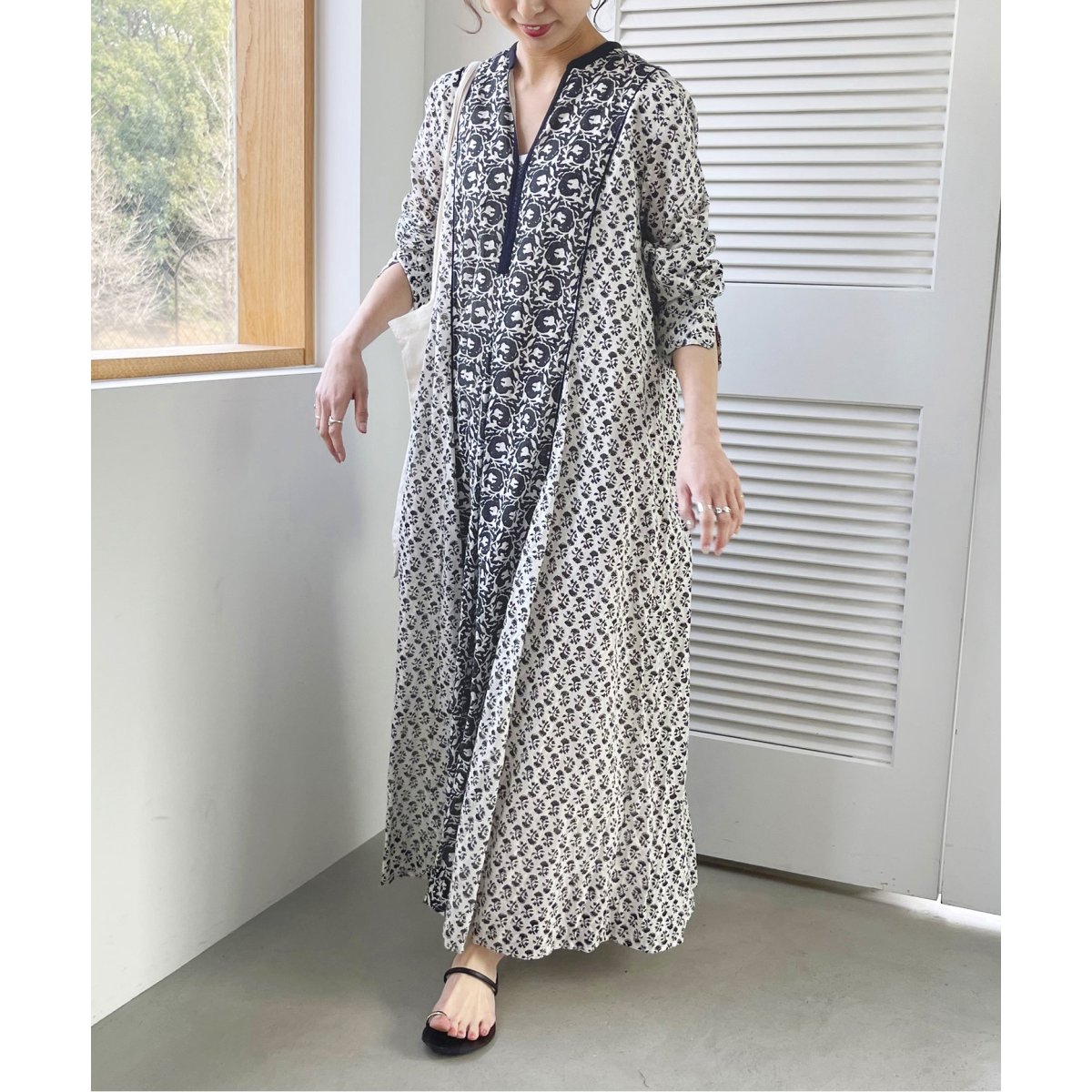 ne Quittez pas / ヌキテパ】COTTON JQD COMBI DRESS | スピック