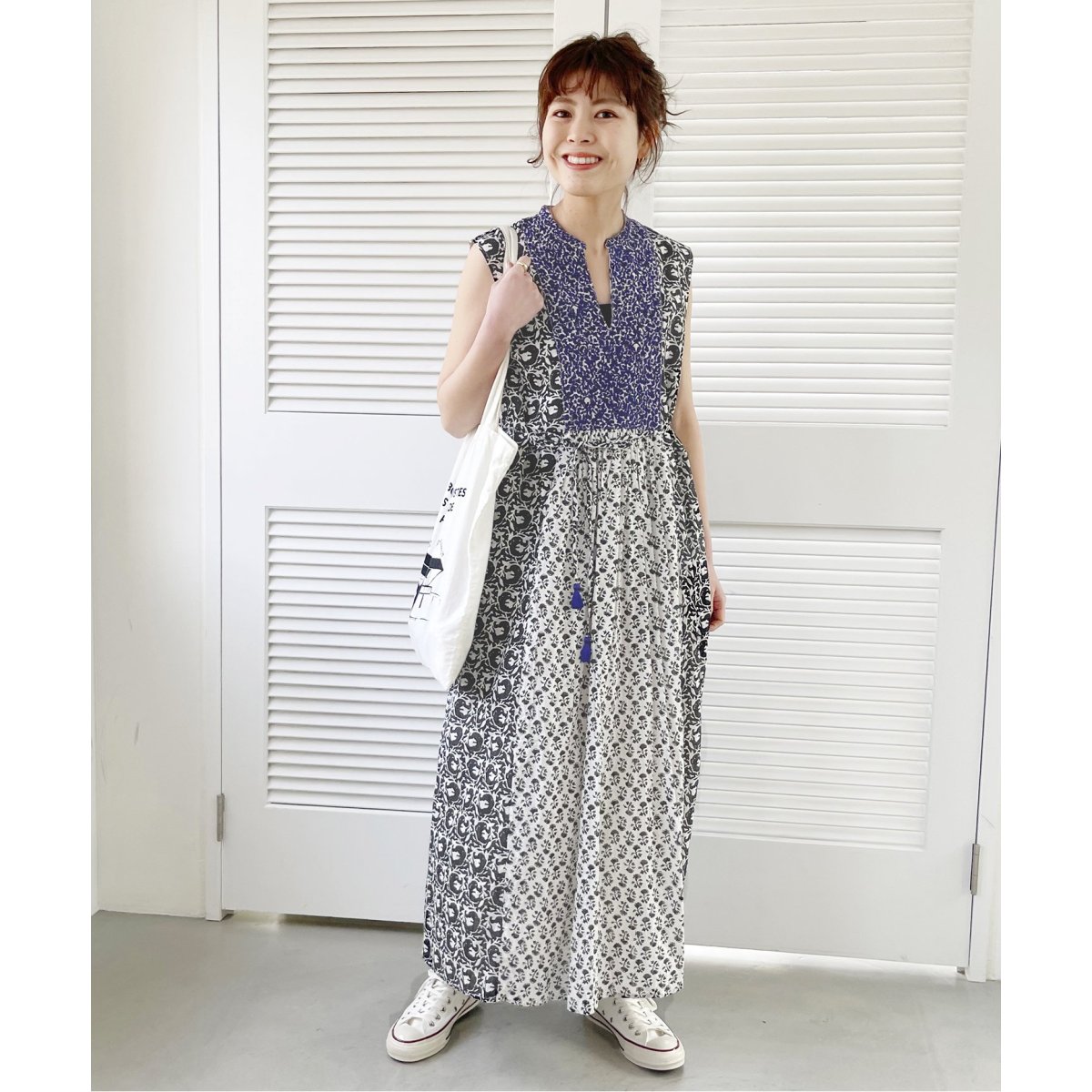 ne Quittez pas / ヌキテパ】COTTONJQD COMBI EMB DRESS | スピック