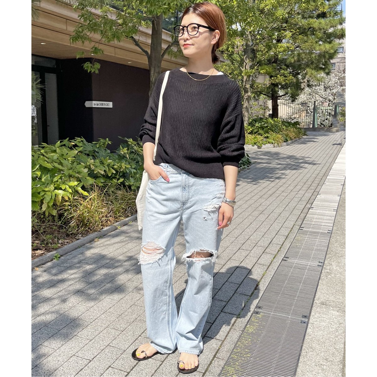 Spick and Span コットンナイロンテープヤーンニット コットンナイロンテープヤーンニット | スピック＆スパン(Spick and