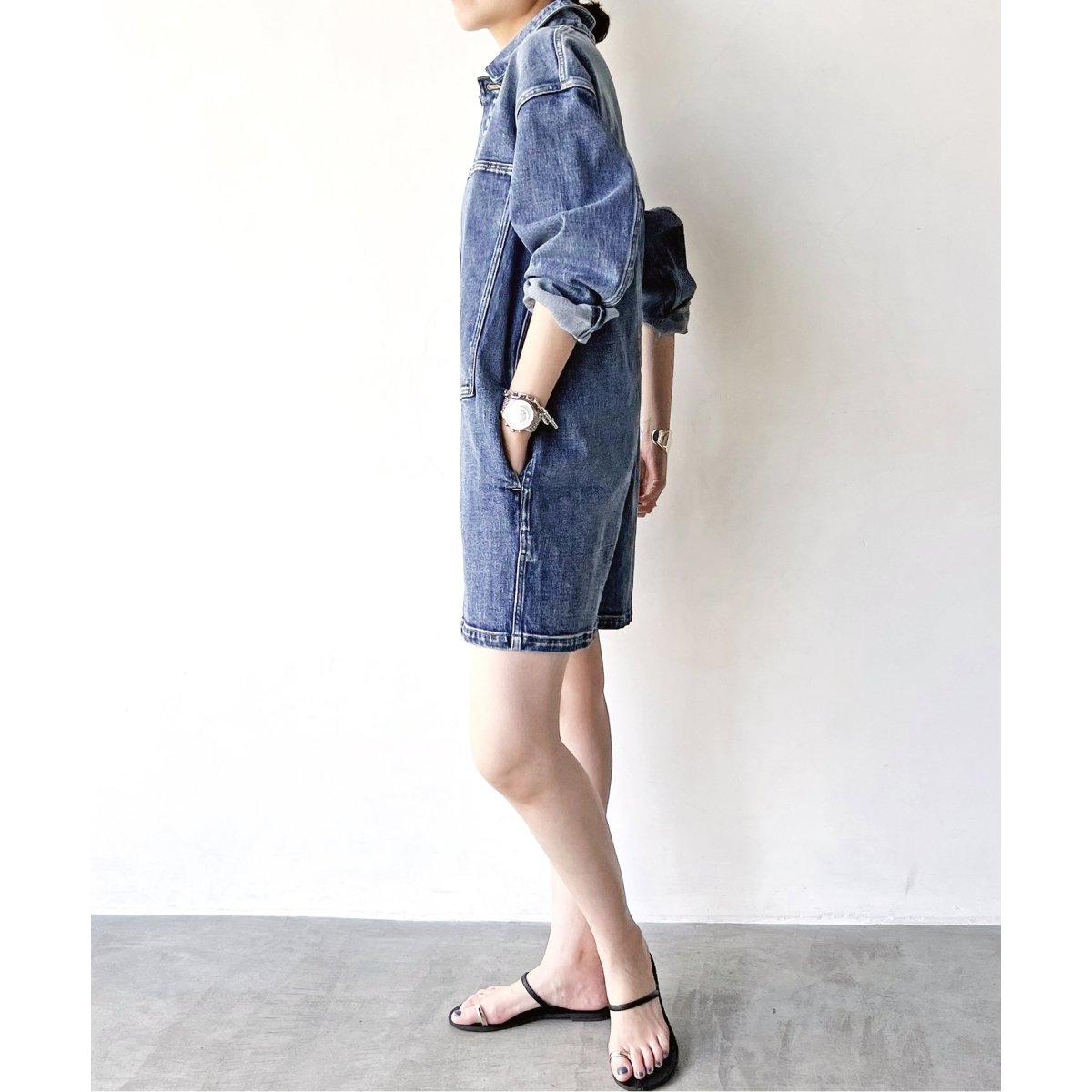 5 1/2 ARMY DENIM JUMPSUIT | スピック＆スパン(Spick and Span