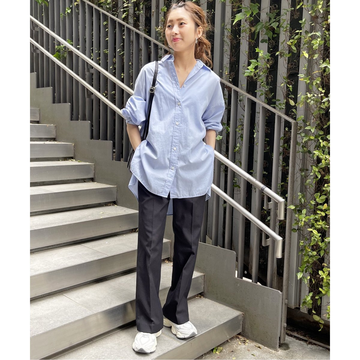 スピックアンドスパン　リネンライクバックスリットパンツ Spick & Span（スピックアンドスパン）の「リネンライクバック
