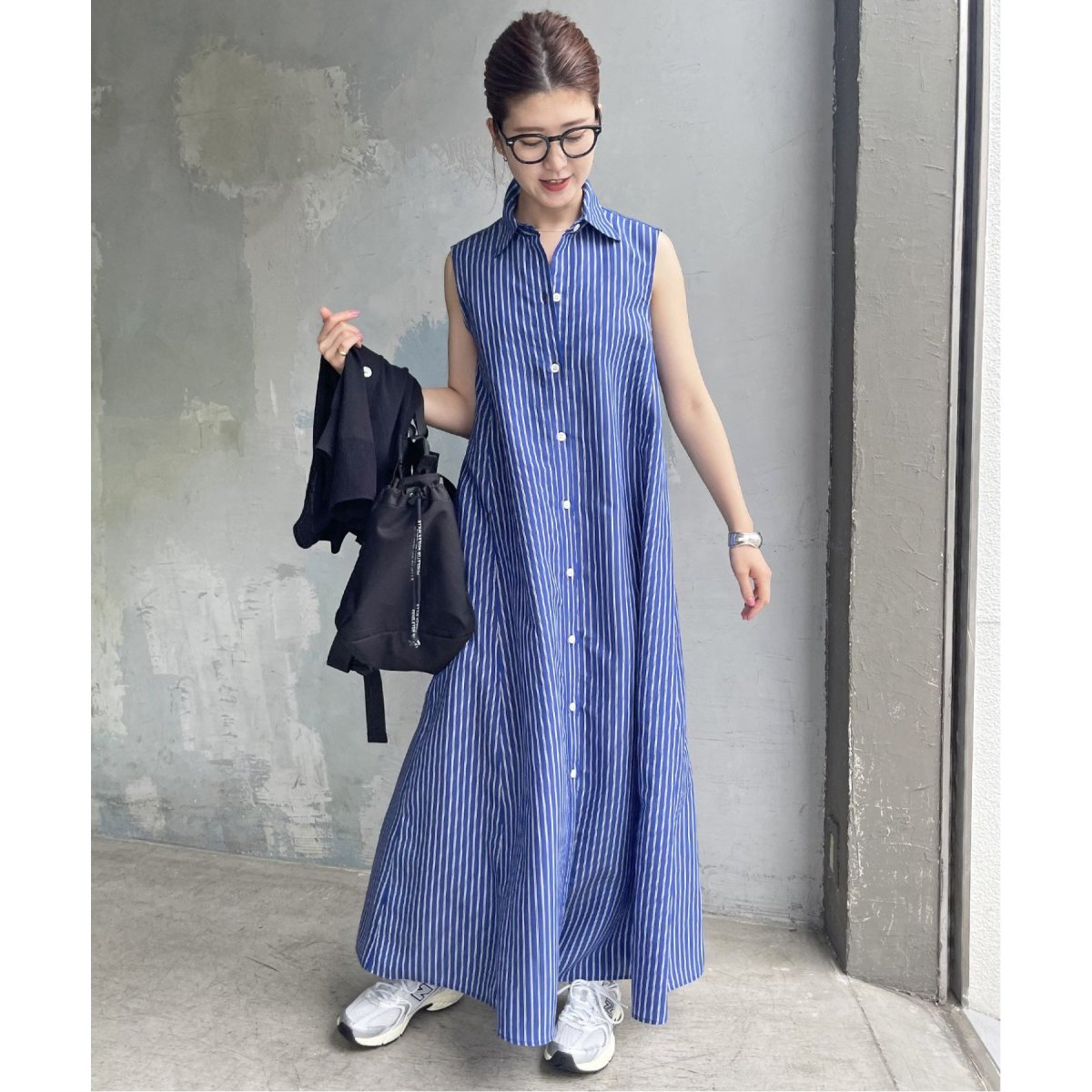 Spick and Span シアサッカーフレアワンピース Spick and Span シアサッカーフレアワンピース