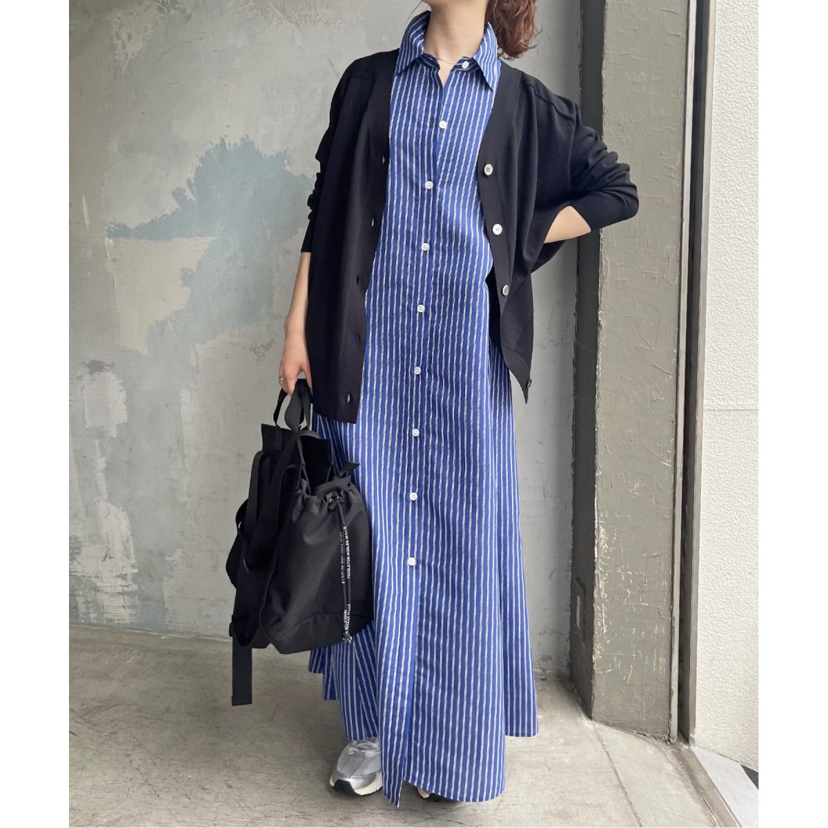 Spick&Span ストライプフレアワンピース　美品 Spick & Span（スピックアンドスパン）の「ストライプフレア