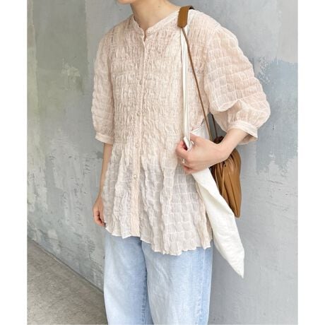 シアーチェックシャーリングブラウス | スピック＆スパン(Spick and  