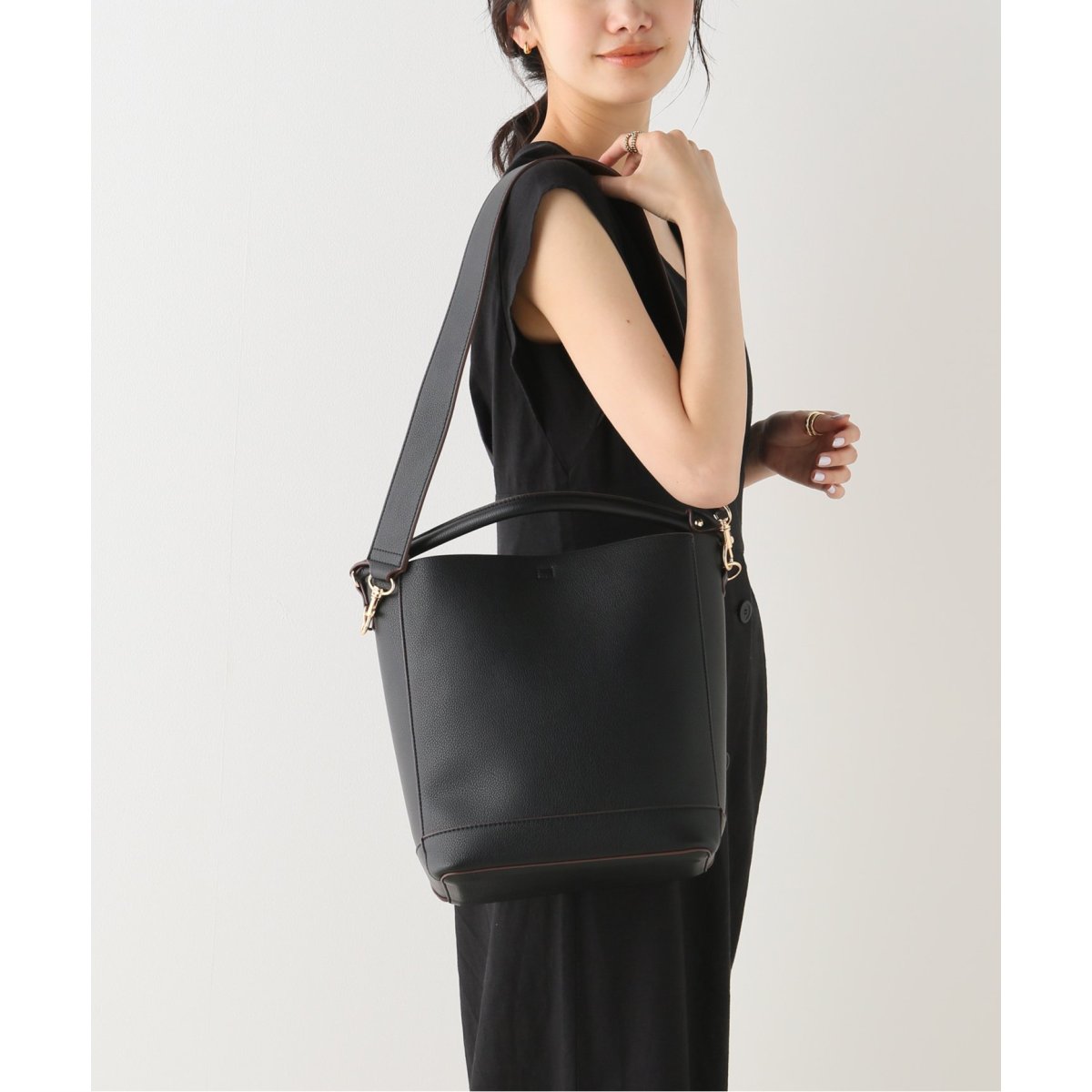 値下（ほぼ新品）Spick&Span【&MyuQ/アンドミューク】バケットBAG-