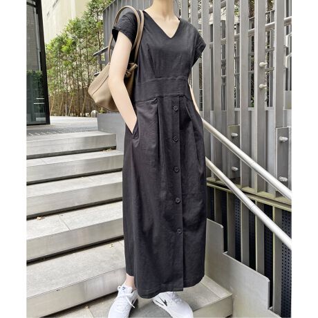 リネンレーヨンストレートワンピース | スピック＆スパン(Spick  