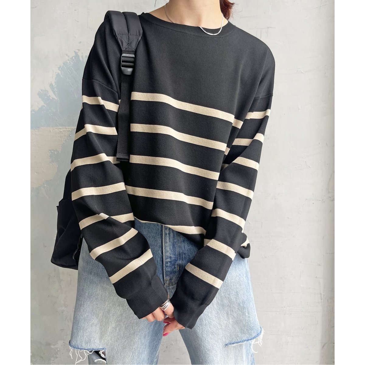 ≪一部店舗+WEB限定追加≫ウォッシャブルルーズクルーネックプル