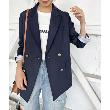 ダブルクロスピークドラペルジャケット | スピック＆スパン(Spick and  