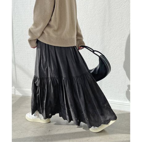 新品✨Spick&Span コットンエンブロイダリースカート 定価1.8 ≪追加  