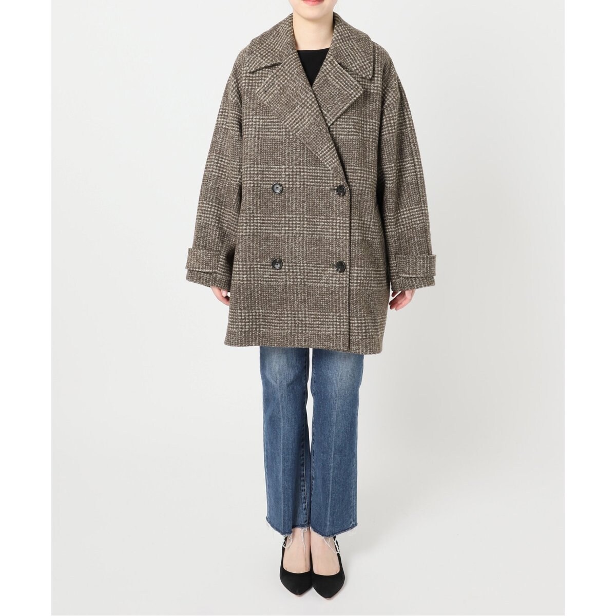 Wスライバーチェックハーフコート | スピック＆スパン(Spick and Span