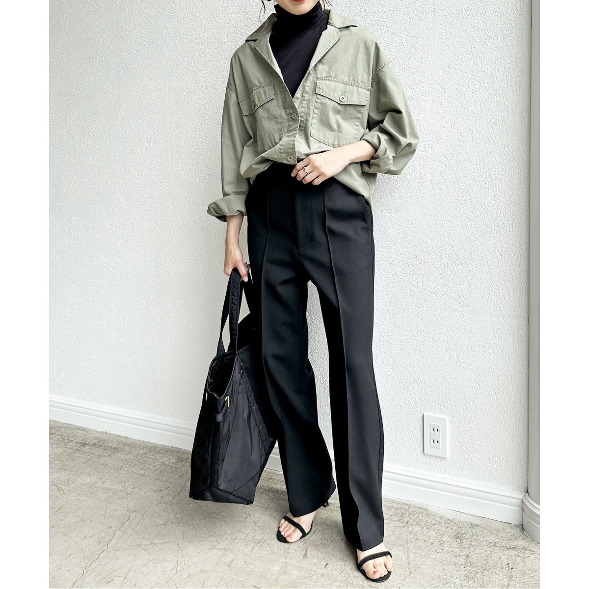 spick&span ハイブリッドダブルクロスワンタックパンツ 38 Spick & Span（スピックアンドスパン）の「ハイブリッドクロス