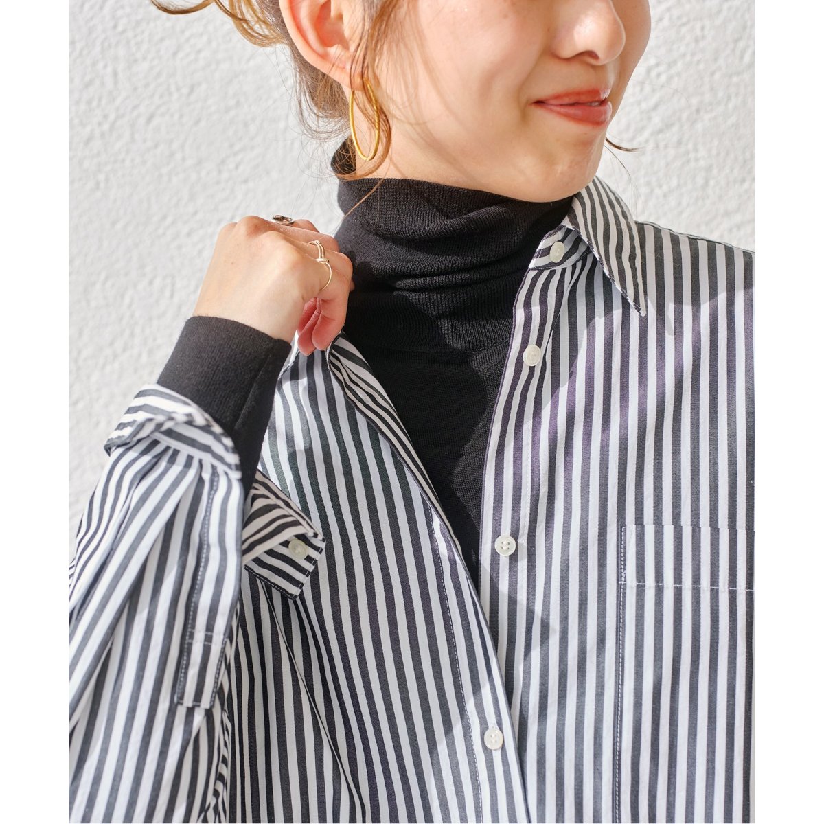 Spick&Span◆23AW/18Gタートルネック プルオーバー/ウール/グレー/23080200504030// ≪追加≫18Gタートルネック プルオーバー | スピック＆スパン