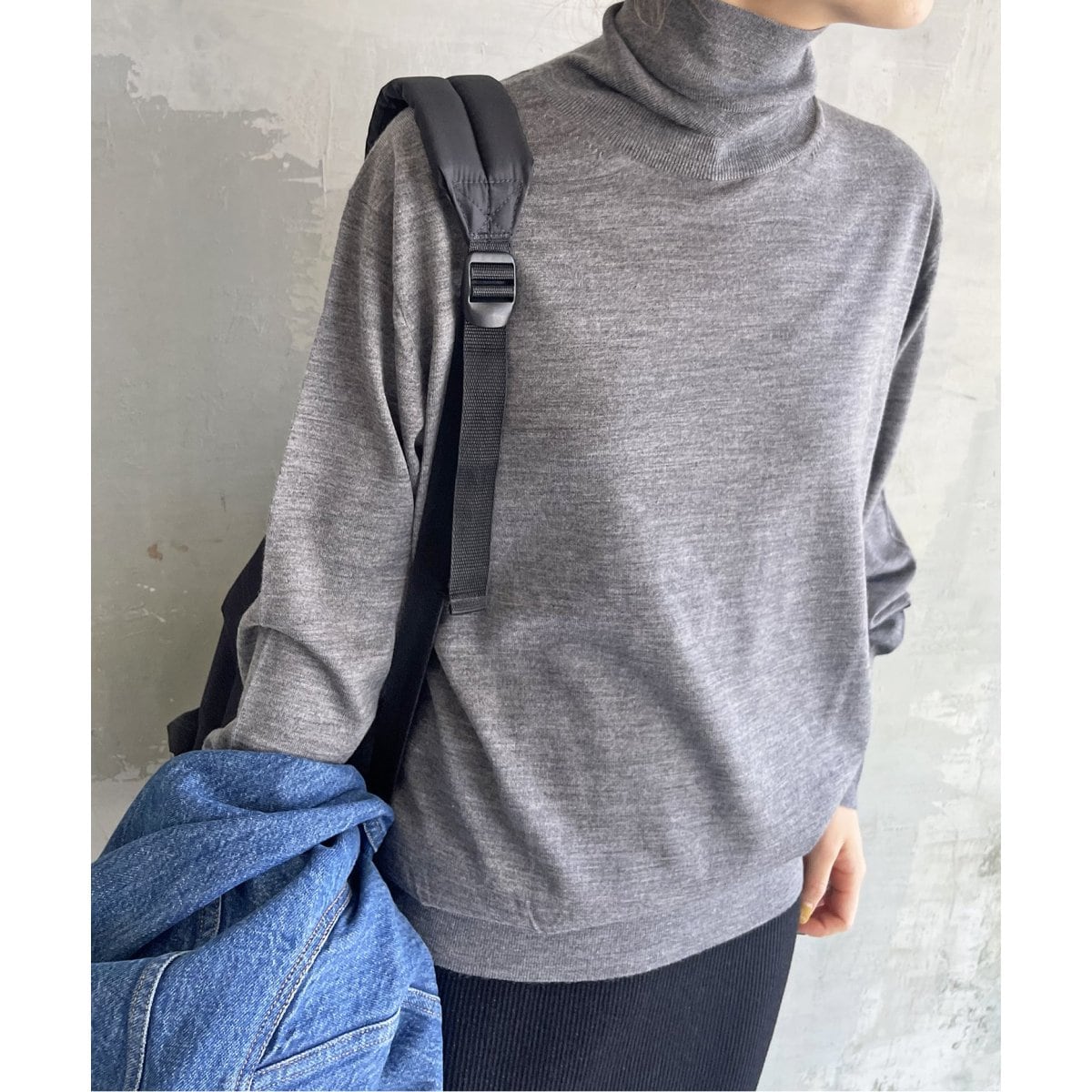 Spick&Span◆23AW/18Gタートルネック プルオーバー/ウール/グレー/23080200504030// ce017-08588-02b.jpg?basethum=225