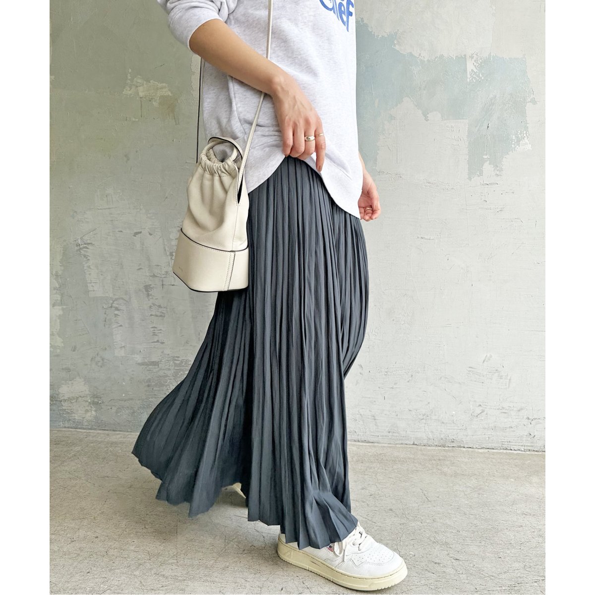 Spick &Span アコーディオンプリーツスカート Spick & Span（スピックアンドスパン）の「ドットシフォン