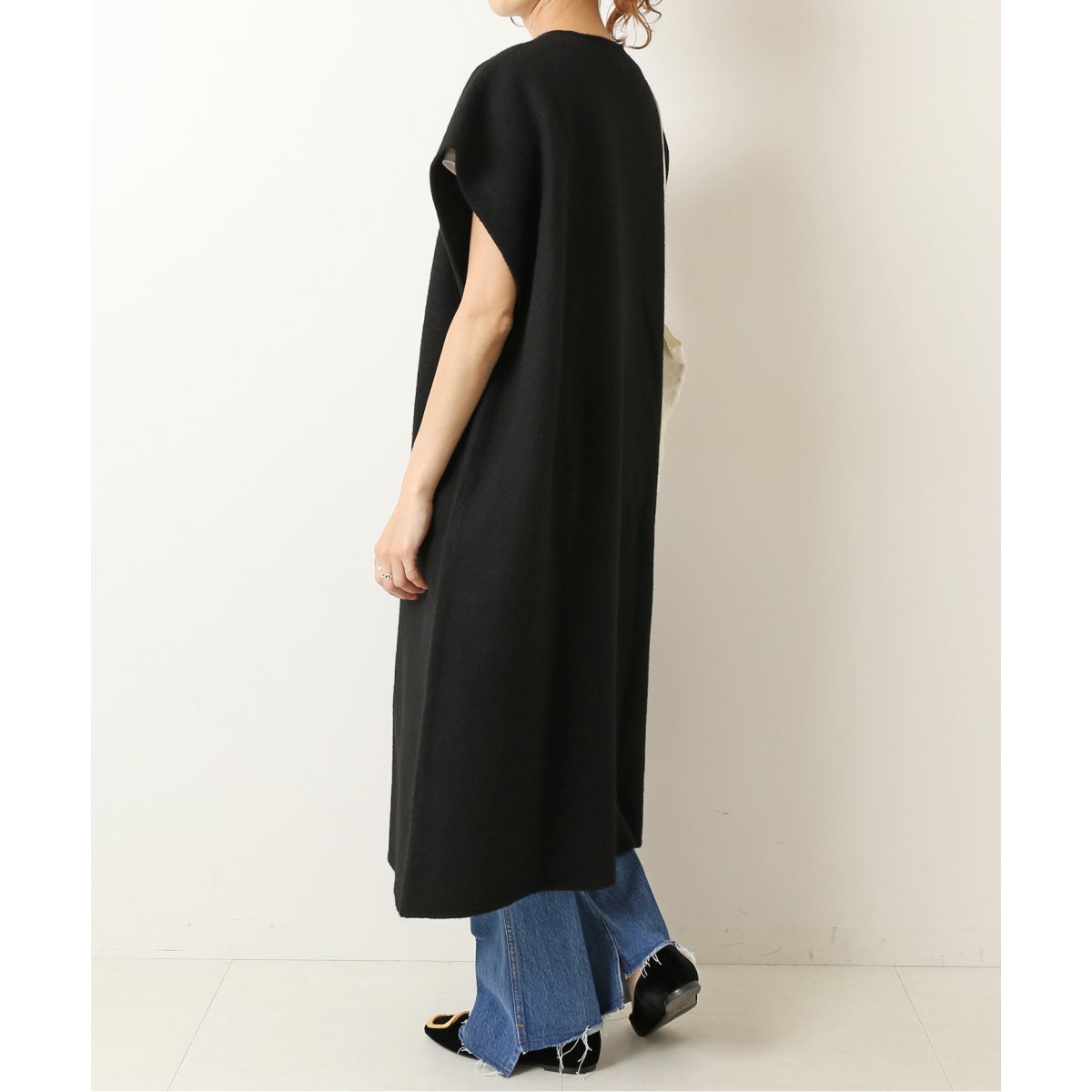 2023AW スピックアンドスパン 強縮ウール チュニックニットワンピース　F Spick＆Span（スピック アンド スパン） ワンピース 強縮ウール