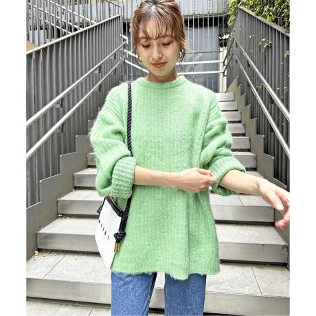 Spick&Span モヘアカーディガン 七分袖 うれしかっ