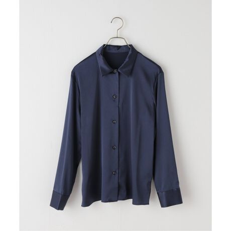 ≪一部店舗+WEB限定≫ソフトサテンシャツ | スピック＆スパン(Spick 