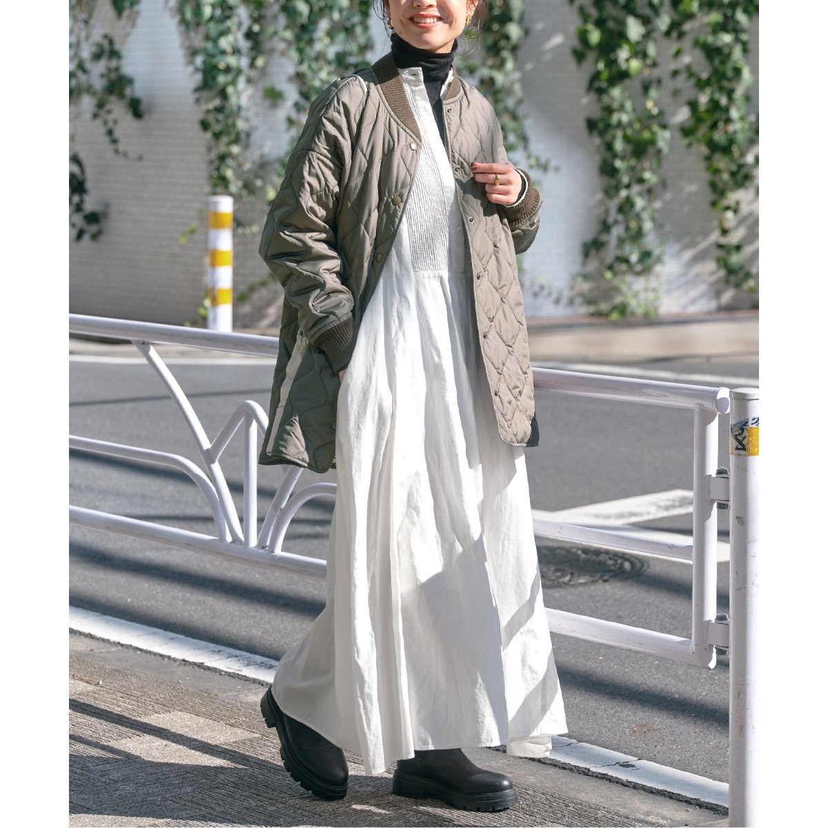 コットンサテンピンタックワンピース | スピック＆スパン(Spick and