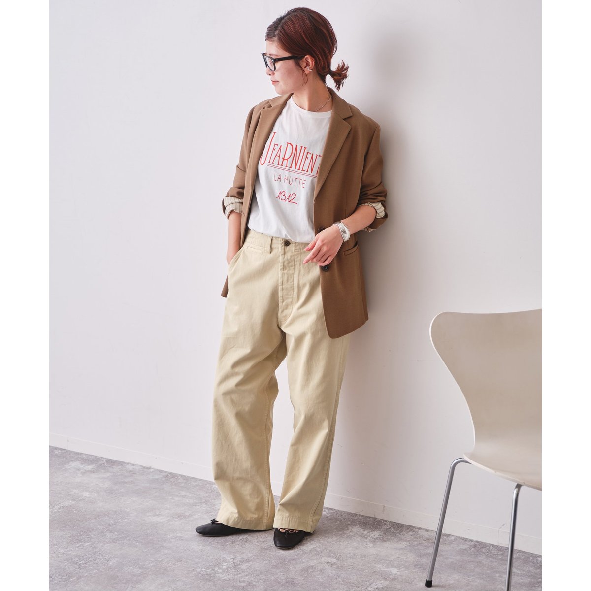 HiguchixS チノワイドパンツ Higuchi×S チノワイドパンツ | スピック＆スパン(Spick and Span