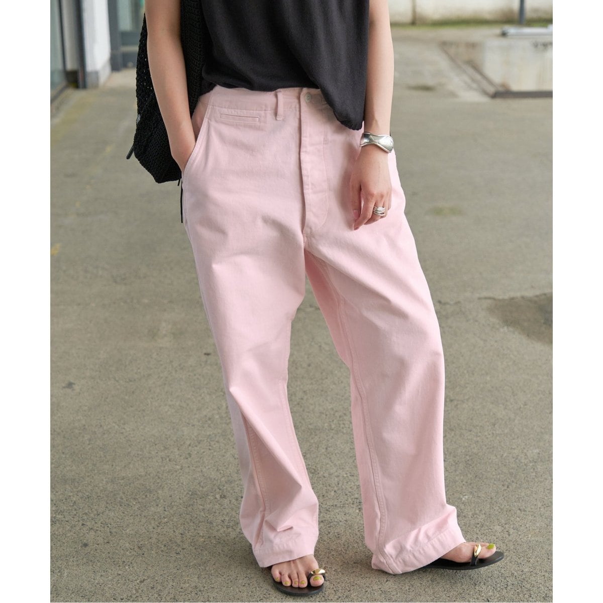 Spick and Span Higuchi×S チノワイドパンツ ピンク ≪追加3WEB限定≫Higuchi×S チノワイドパンツ | スピック