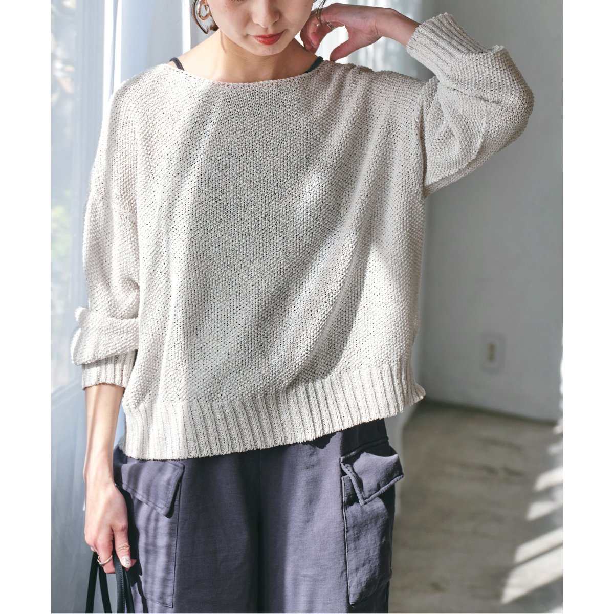 ≪札幌店+WEB限定追加2≫ペーパーヤーン 2Way プルオーバー