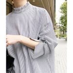 ≪追加2≫フリルカラーストライプシャツ | スピック＆スパン(Spick and 
