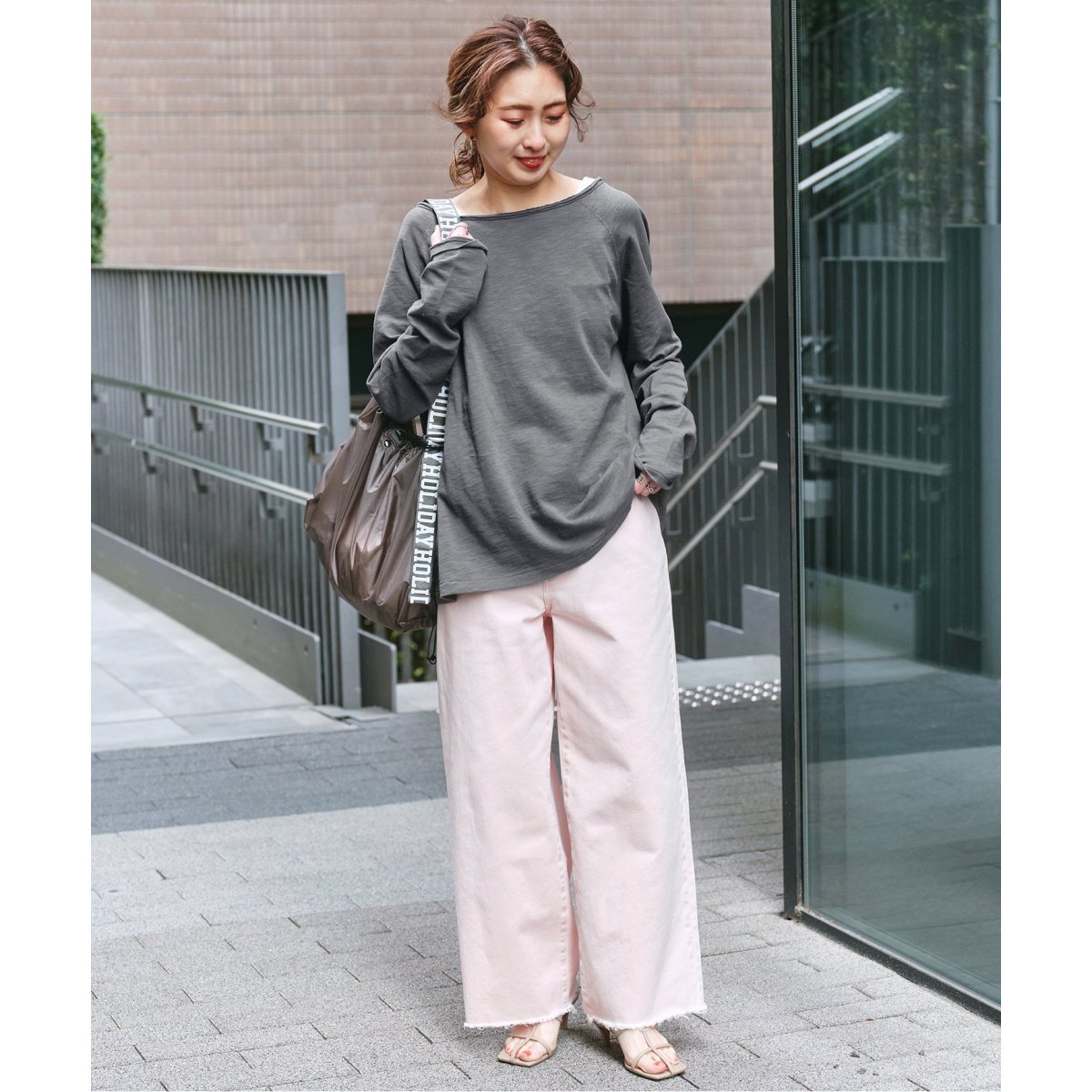 【Spick&Span】コットンスラブクルーネックプルオーバー＊グレー＊新品◎ ≪追加≫コットンスラブクルーネックプルオーバー | スピック