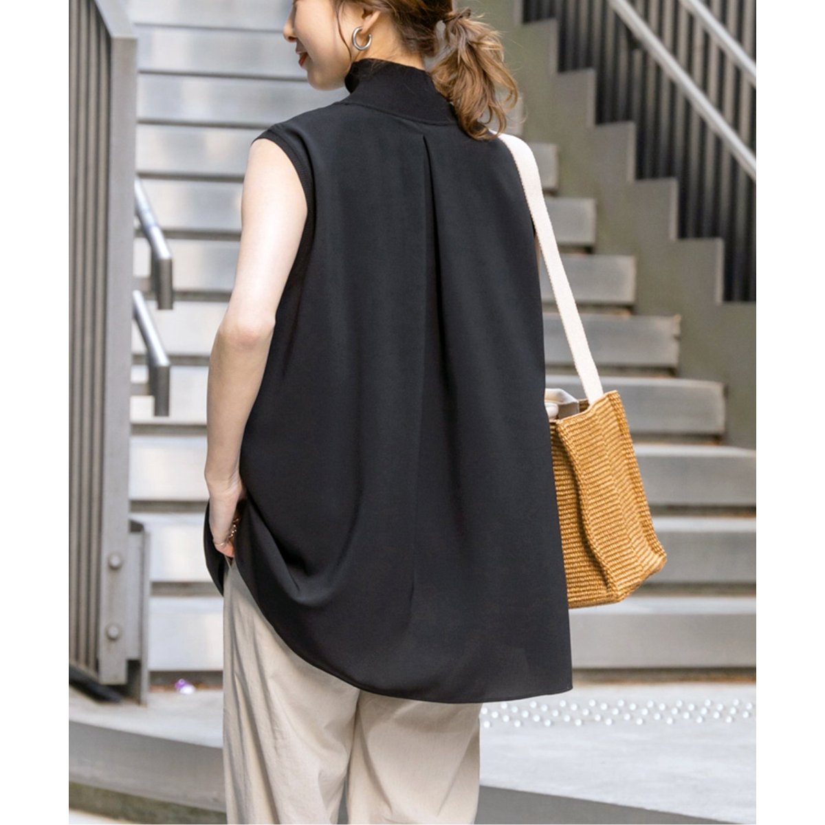 新品☆Spick and span シフォンストレッチブラウス シフォンストレッチバックタックブラウス | スピック＆スパン