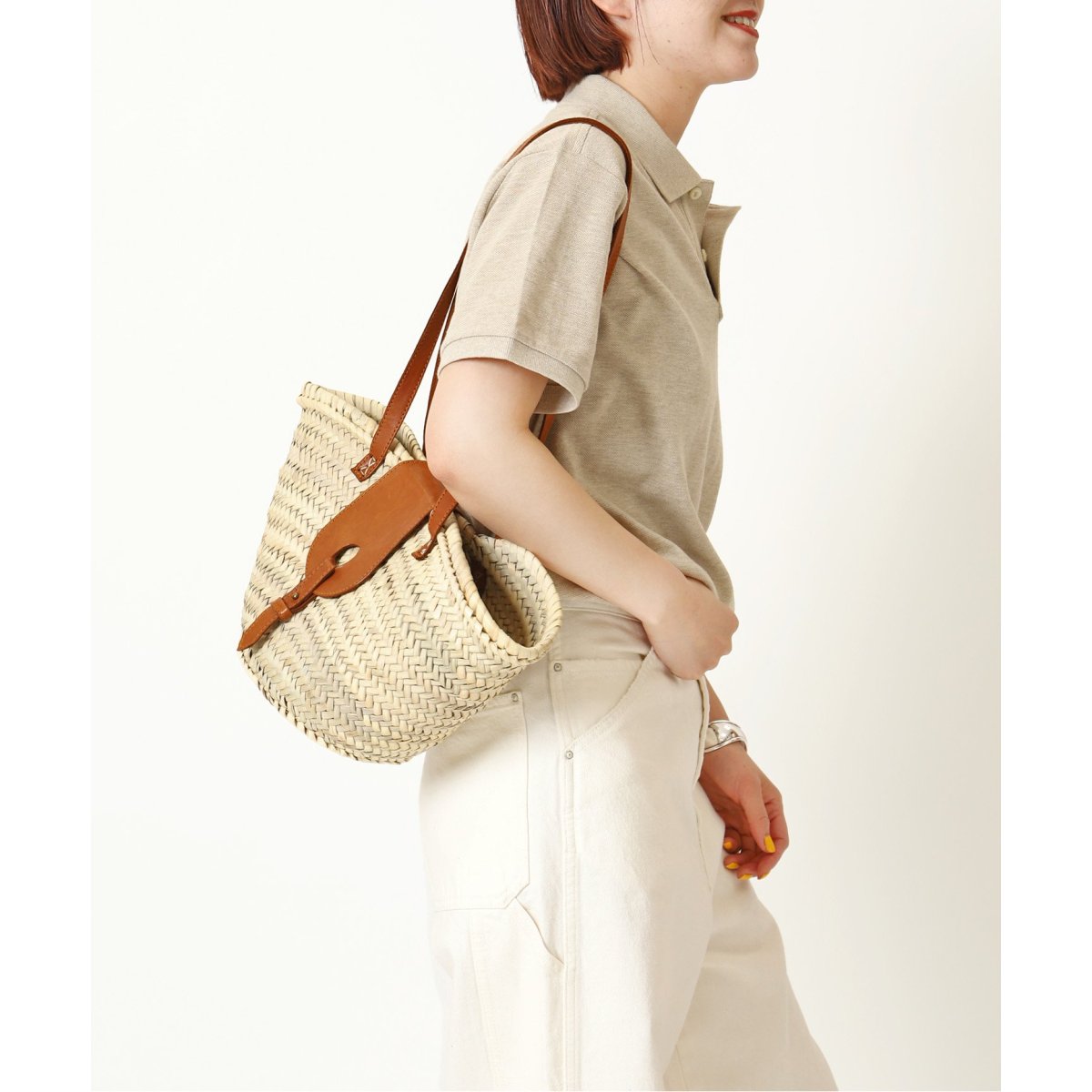 KECH LeS ESSENTIELS RAFFIA LEATHER FLAP SMALL | スピック＆スパン(Spick and Span) |  マルイウェブチャネル