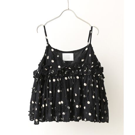 crinkle crinkle crinkle 3D embroidery dot camisole | スピック 