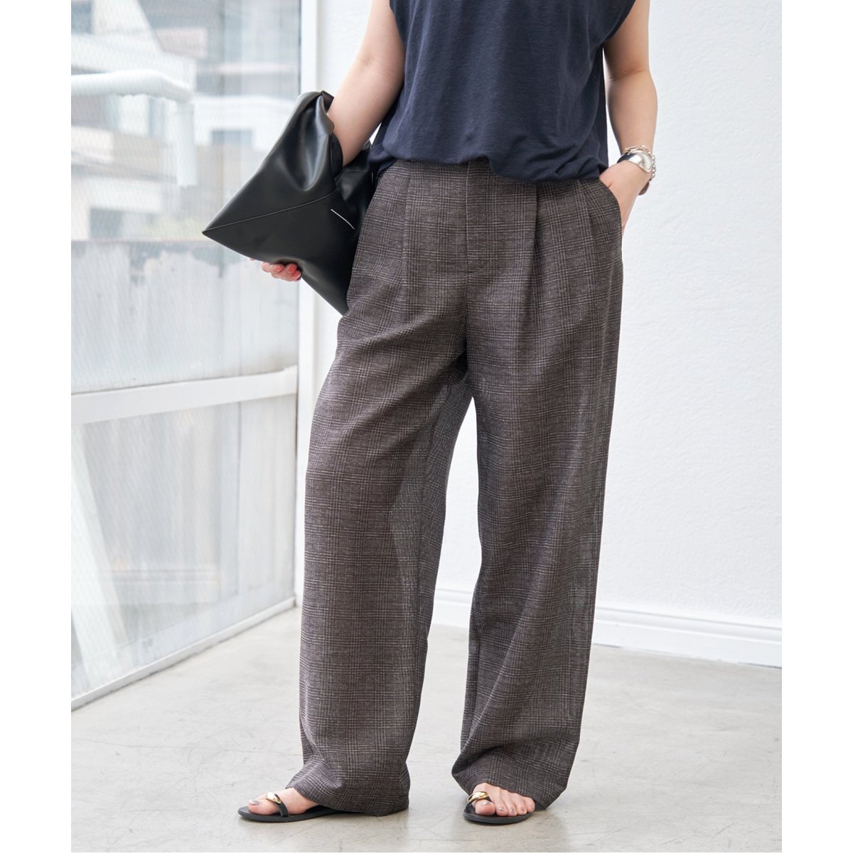 Spick and Span リネンライクカラミパンツ ブラウン 40 新品 Spick and Span リネンライクカラミパンツ ブラウン 40 新品