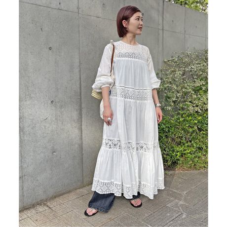 HYU レースギャザーワンピース | スピック＆スパン(Spick and Span  