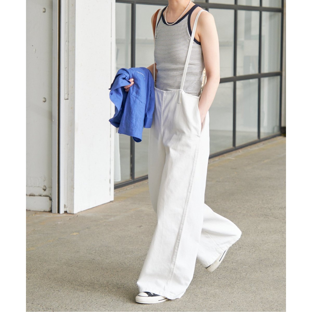 Spick and Span デニムサロペット　白　サイズ38 美品 Spick and Span デニムサロペット 白 サイズ38 美品 Spick